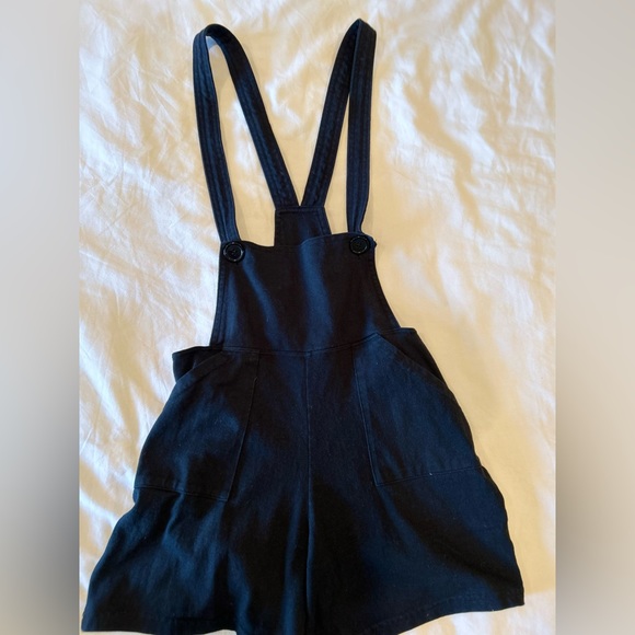 American Apparel Shorts | American Apparel Black Overall Short - Picture 2 of 3